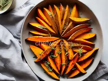 Sweet Potato Wedges with Rosemary-Orange Brown Butter