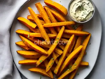 Sweet Potato and Onion Tempura With Chive Mayo