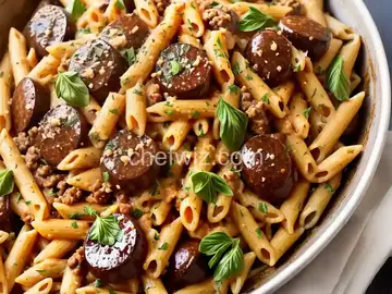 Sweet Sausage and Eggplant Penne
