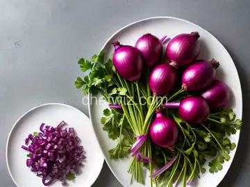 Sweet and Sour Flowering Red Onions
