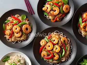 Sweet and Sour Shrimp-and-Noodle Stir-Fry