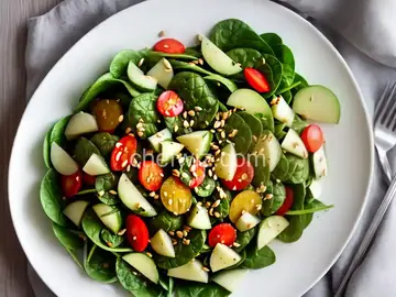 Sweet and Sour Spinach Jicama Salad