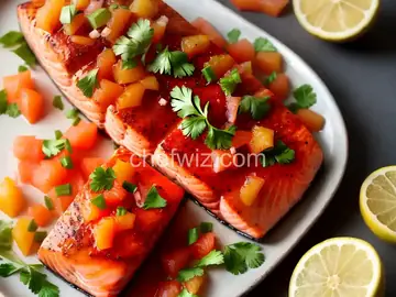 Sweet and Spicy Salmon with Grapefruit Salsa