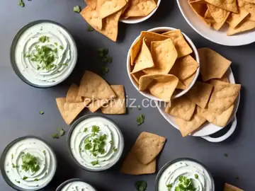 Swirly Yogurt Queso with Cilantro Cream