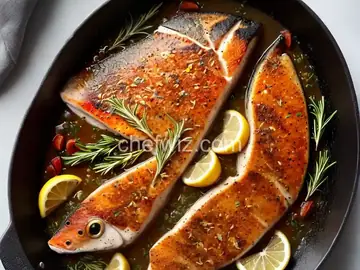Swordfish Marinated in Lemon, Rosemary and Garlic