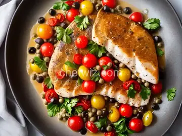 Swordfish Steaks With Cherry Tomatoes and Capers
