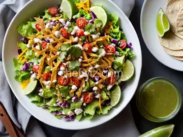 Taco Salad with Lime Vinegar Dressing