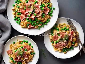 Tagliatelle With Prosciutto and Peas