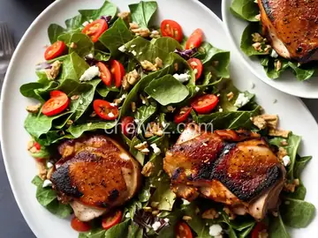 Tamarind Chicken Thighs With Collard Greens Salad
