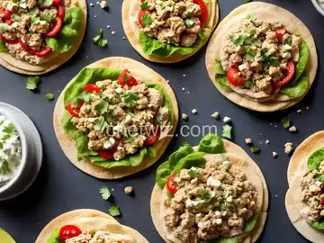 Tangy Ground Chicken Pita Sandwiches