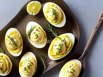 Tarragon-Honey Mustard Deviled Eggs