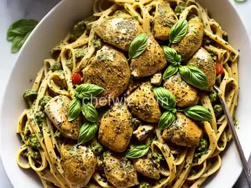 Teena's Spicy Pesto Chicken and Pasta