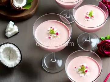 Tender Coconut and Rose Milkshake