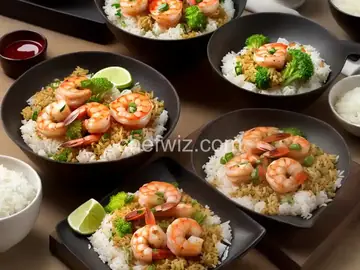 Teppanyaki-Style Shrimp and Calrose Rice