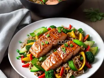 Teriyaki Salmon Stir-Fry
