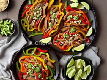Tex-Mex Pork Fajitas with Peppers and Onions