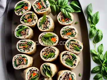 Thai Basil Rolls with Hoisin-Peanut Sauce