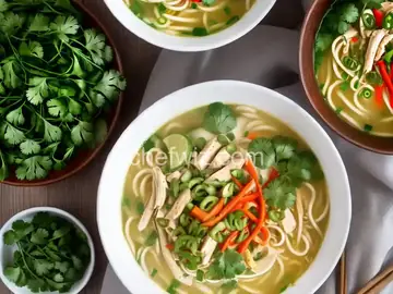Thai Coconut Chicken Soup (Noodle Bowl)