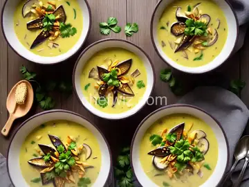 Thai Coconut Soup with Eggplant
