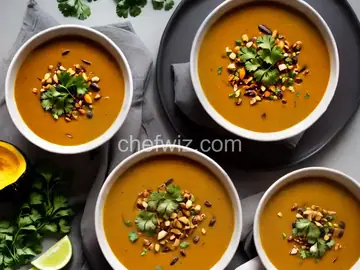 Thai-Inspired Roasted Acorn Squash Soup (Vegan)