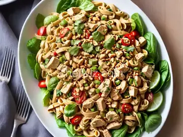 Thai Peanut Chicken Pasta Salad