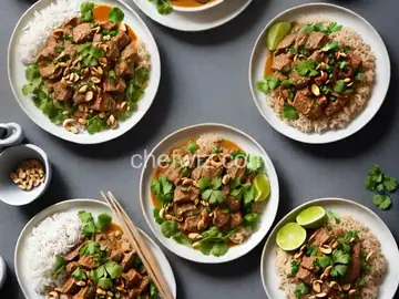 Thai Pork with Peanut Sauce