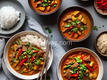 Thai Red Curry Beef with Rice