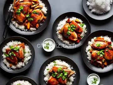 Thai Roast Chicken Thighs With Coconut Rice
