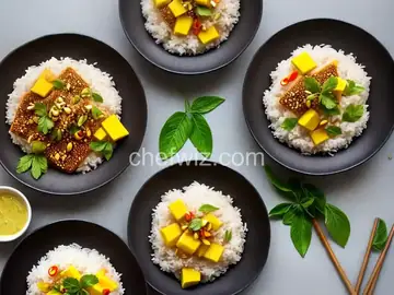 Thai Sweet Sticky Rice With Mango (Khao Neeo Mamuang)