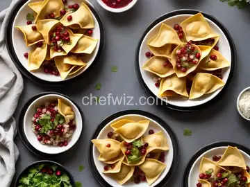 Thanksgiving Leftover Wontons with Cranberry Salsa