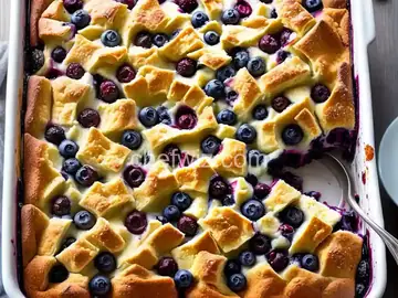 The Best Blueberry Bread Pudding