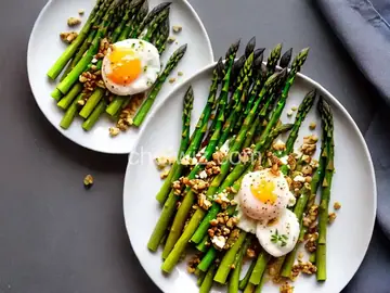 The Food Lab's Micro-Steamed Asparagus With Poached Egg and Walnut Vinaigrette Recipe
