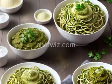 The Secret Ingredient (Parsley): Spaghetti with Parsley Pesto Recipe