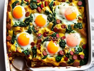 The Ultimate Breakfast for Dinner: Sausage and Spinach Egg Strata
