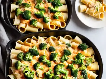 Three-Cheese Broccoli Manicotti
