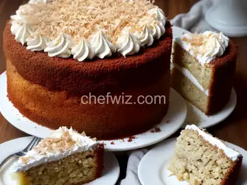 Throwdown's Toasted Coconut Cake with Coconut Filling and Coconut Buttercream