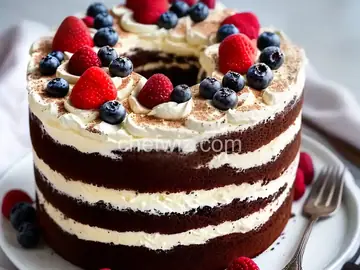 Tiramisu Wedding Cake with Mixed Berries