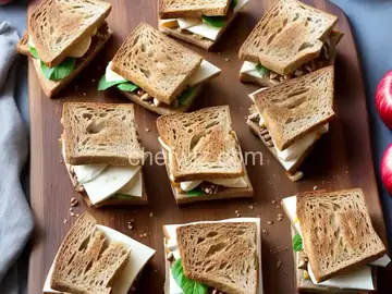 Toasted Apple-Pecan Brie Sandwiches