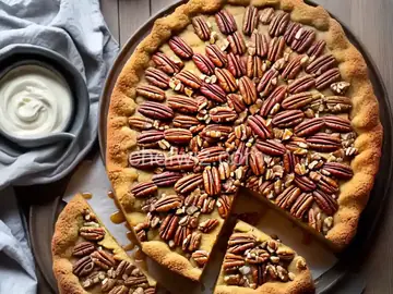 Toasted Pecan Torte with Butterscotch Topping