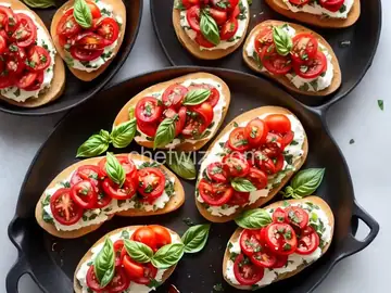 Tomato Basil Bruschetta with Balsamic Drizzle