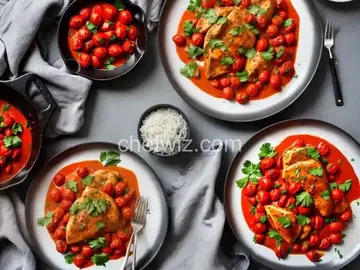 Tomato Butter Chicken with Roasted Tomatoes
