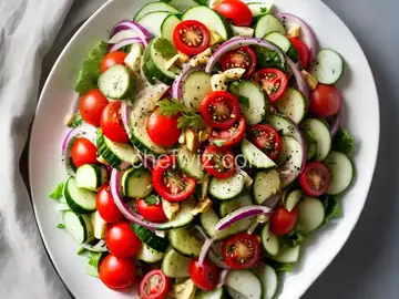Tomato, Onion, and Cucumber Salad