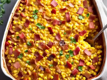 Tomato and Bacon Creamed Corn Casserole