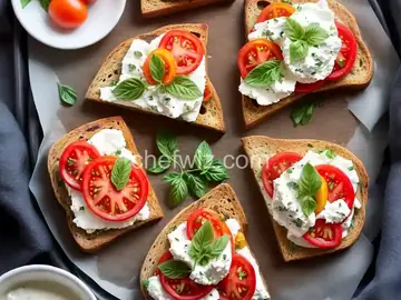 Tomato and Goat Cheese Toast