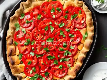 Tomato and Roasted Garlic Pie