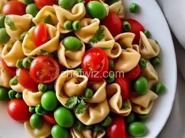 Tortellini Salad with Tomatoes and Peas