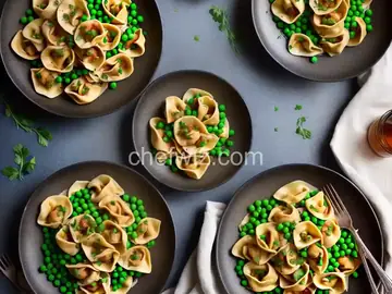 Tortellini with Peas and Prosciutto