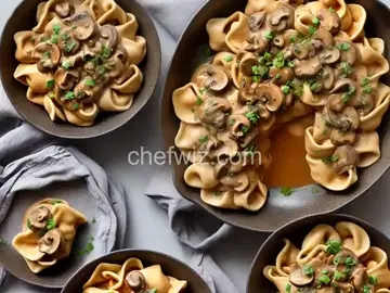 Tortellini with Porcini Mushroom Sauce