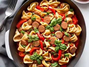 Tortellini with Sausage and Peppers