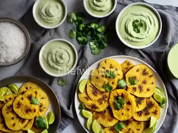Tostones With Creamy Green Sauce